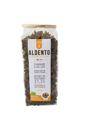 Les Pâtes Aldento aux grillons et chanvre Bio